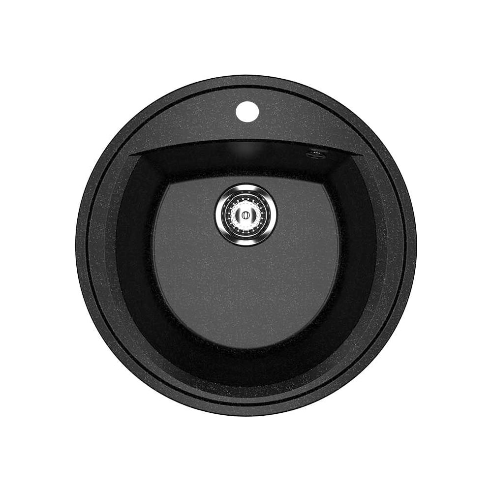 Изображение товара Кухонная мойка ULGRAN U-603-308 из искусственного мрамора черная врезная 1 чашка