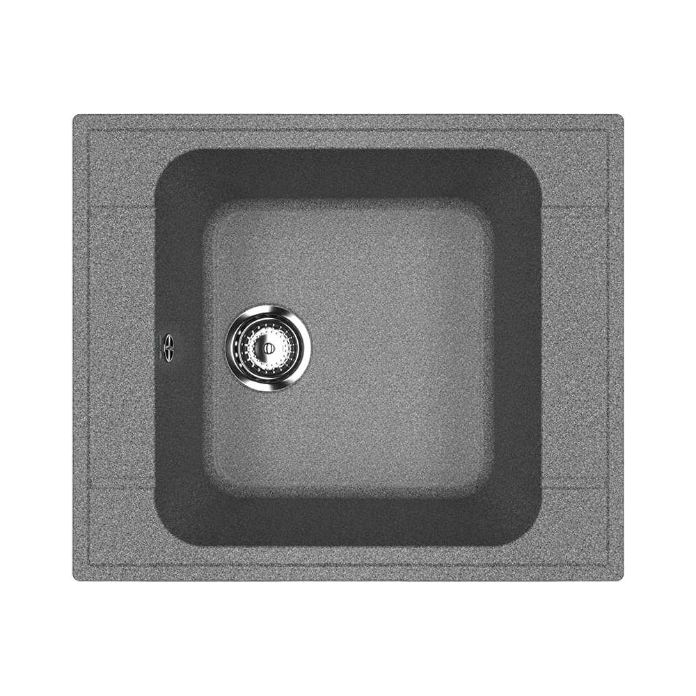Изображение товара Кухонная мойка ULGRAN из искусственного мрамора темно-серого цвета U-604-309