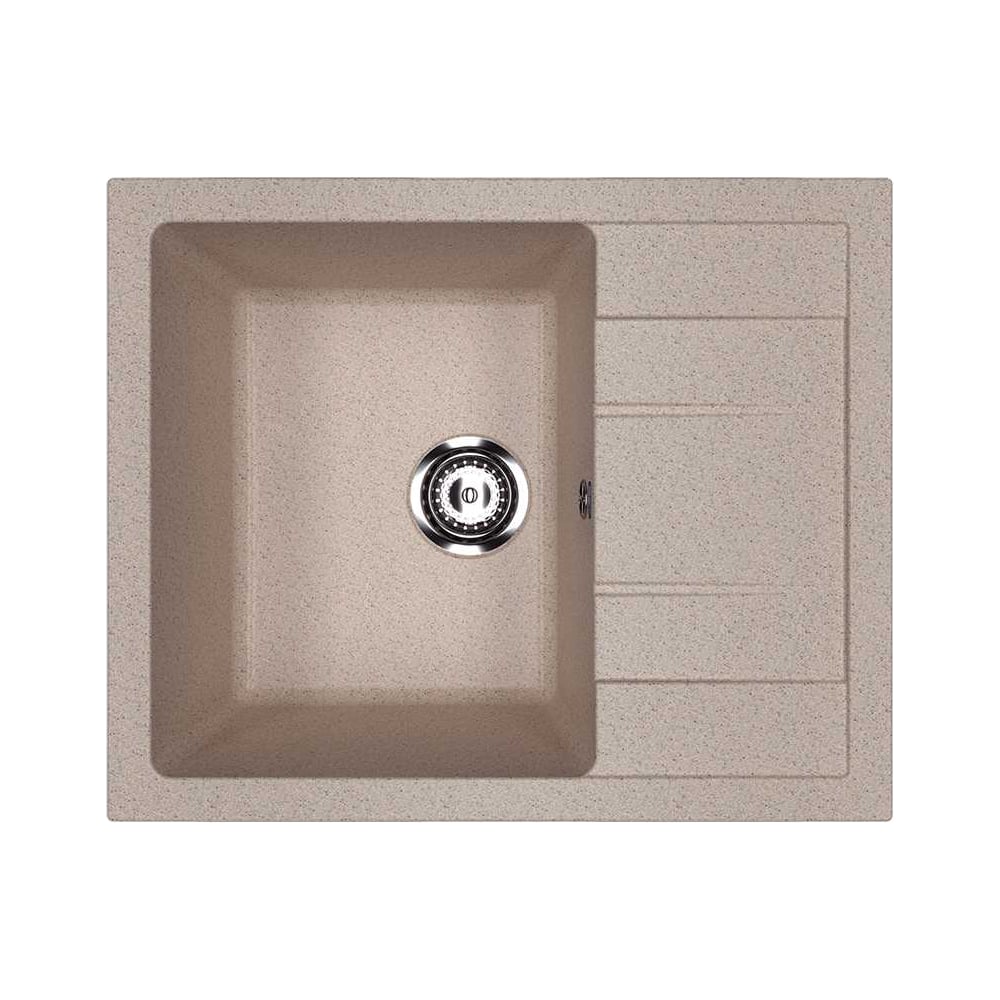Изображение товара Кухонная мойка ULGRAN U-607-302 песочный искусственный мрамор врезная