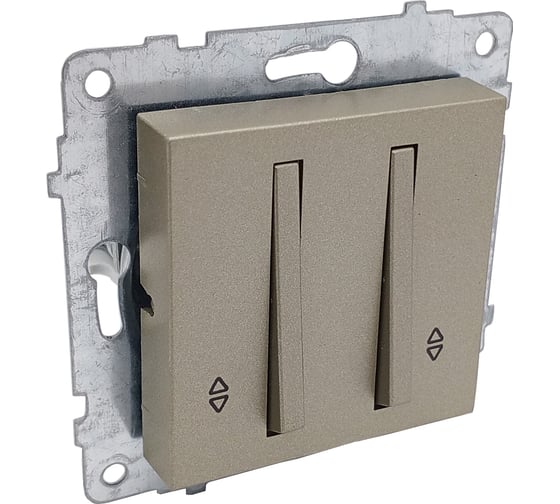 Изображение товара Механизм выключателя Ovivo 2-клавиши (узкая клавиша, проходной), антрацит 610-000213-211