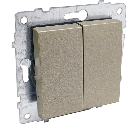 Изображение товара Механизм выключателя Ovivo 2-клавиши, антрацит 600-000213-202