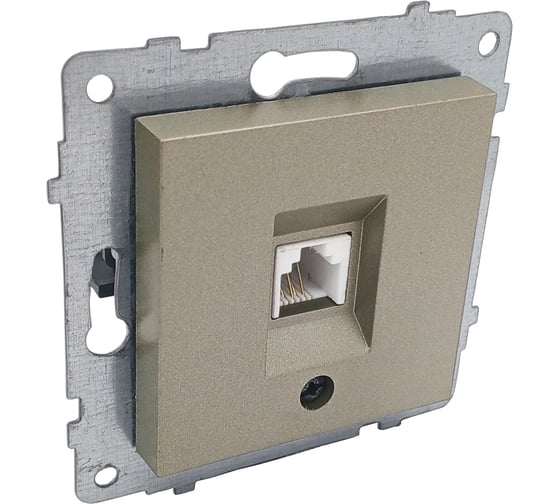 Изображение товара Механизм телефонной розетки Ovivo 1-местн., антрацит 600-000313-221