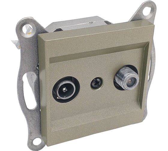 Изображение товара Механизм TV розетки Ovivo+Спутник (проходная) , антрацит 600-000313-239