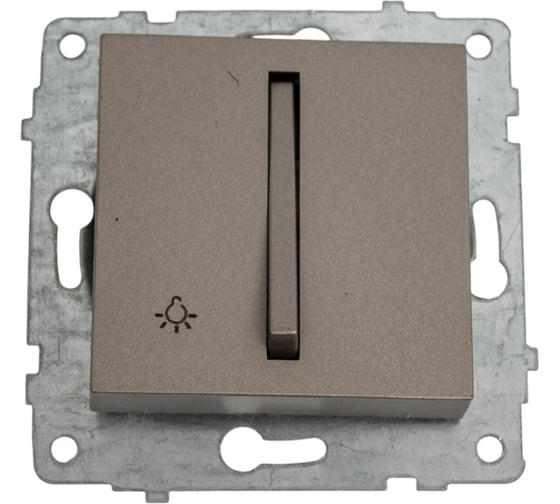 Изображение товара Механизм выключателя Ovivo 2-клавишный (узкая клавиша, кнопочный), антрацит 610-000213-205