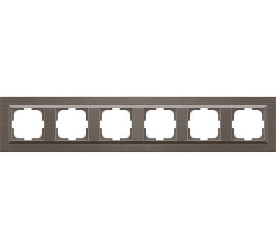 Изображение товара Рамка 6-местная Ovivo рифленая, QUANTUM, медь 405-330000-251