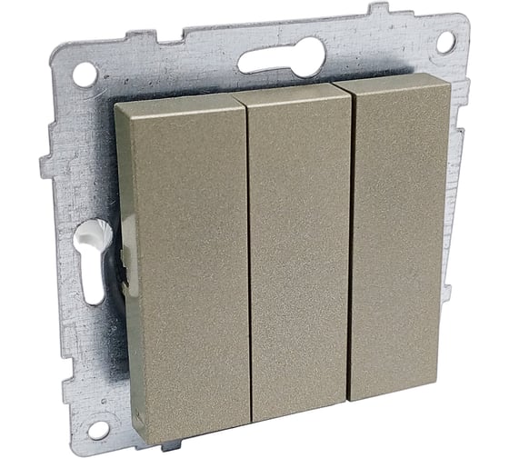 Изображение товара Механизм выключателя Ovivo 3-клавишный, антрацит 600-000213-254