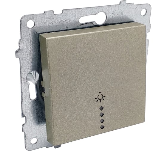 Изображение товара Механизм выключателя Ovivo 2-клавишный (кнопочный) с подсветкой, антрацит 600-000213-206