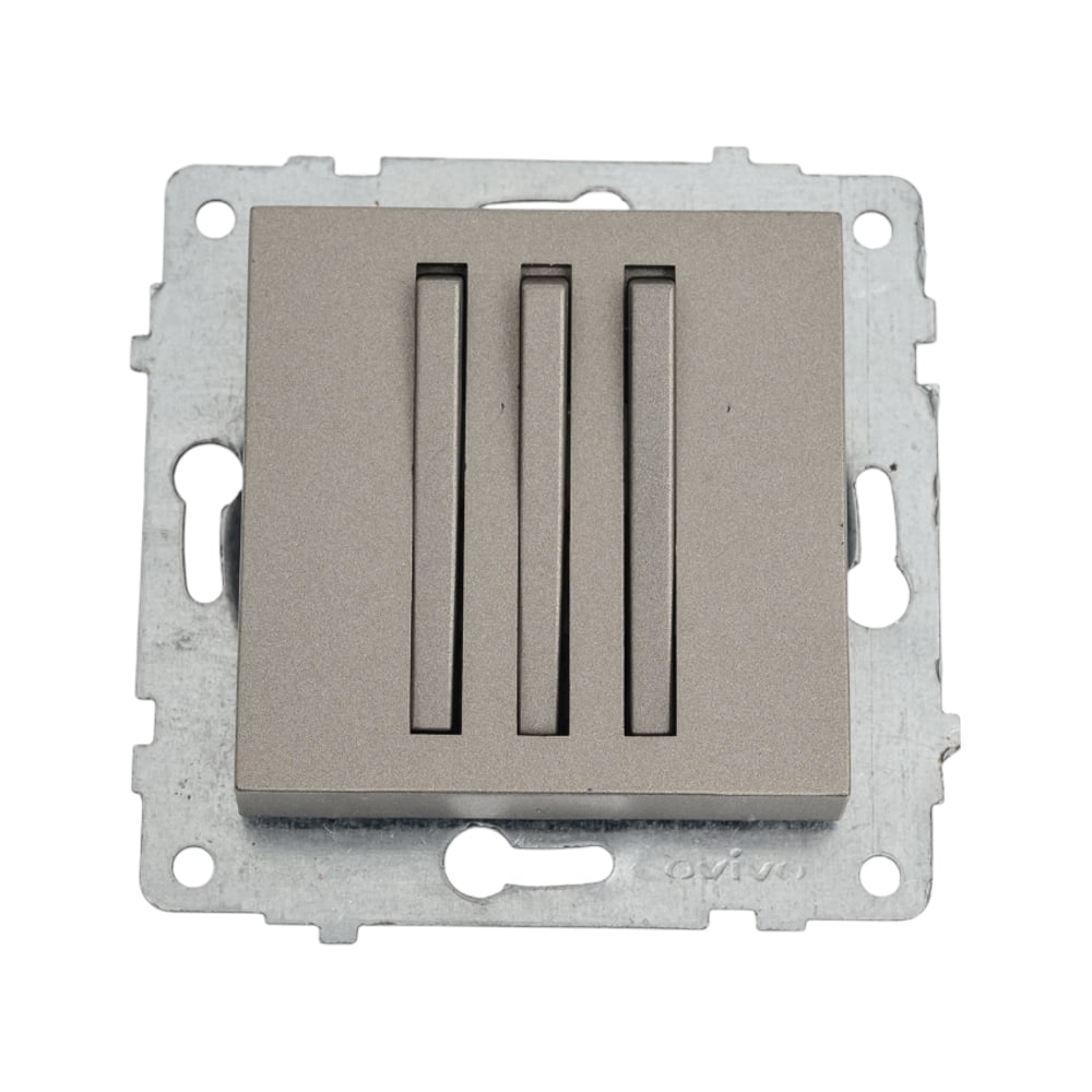 Изображение товара Механизм выключателя Ovivo 3-клавишный антрацит 610-000213-254