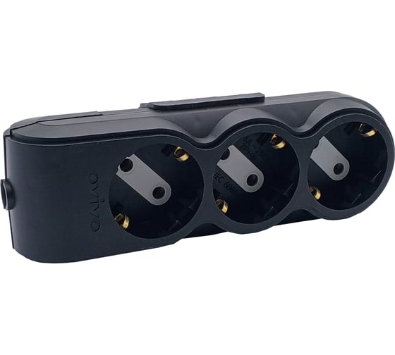 Изображение товара Колодка 3-местная Ovivo с/з черная 700-080000-113