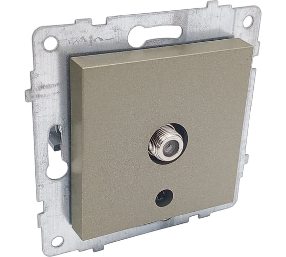 Изображение товара Механизм розетки спутник Ovivo (F-коннектор), антрацит 600-000313-231