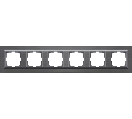 Изображение товара Рамка 6-местная Ovivo рифленая, QUANTUM, сталь 405-340000-251