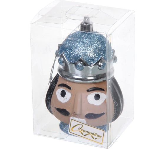 Изображение товара Елочная игрушка Серпантин Новогодний солдат 7,5x7x11 см, голубой 916-1148