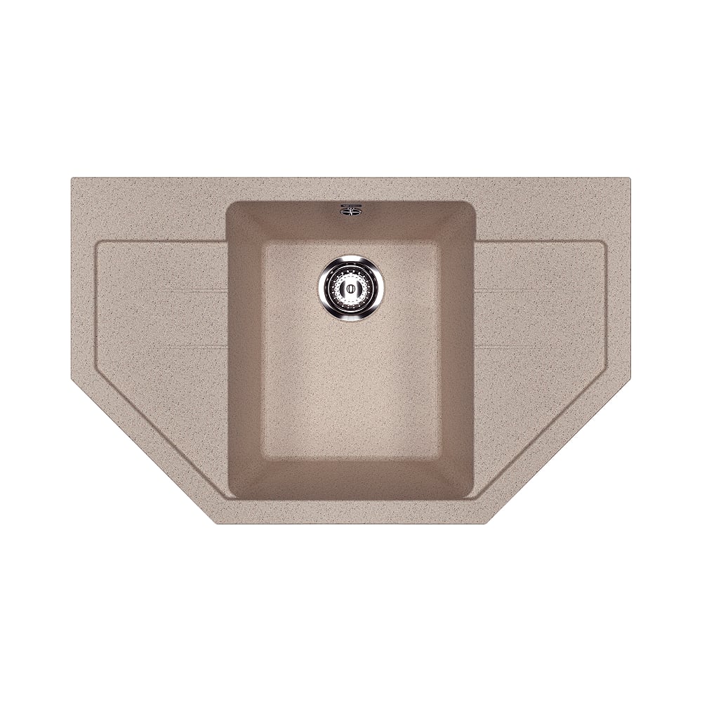 Изображение товара Кухонная мойка ULGRAN песочный U-609-302 угловая врезная из искусственного мрамора
