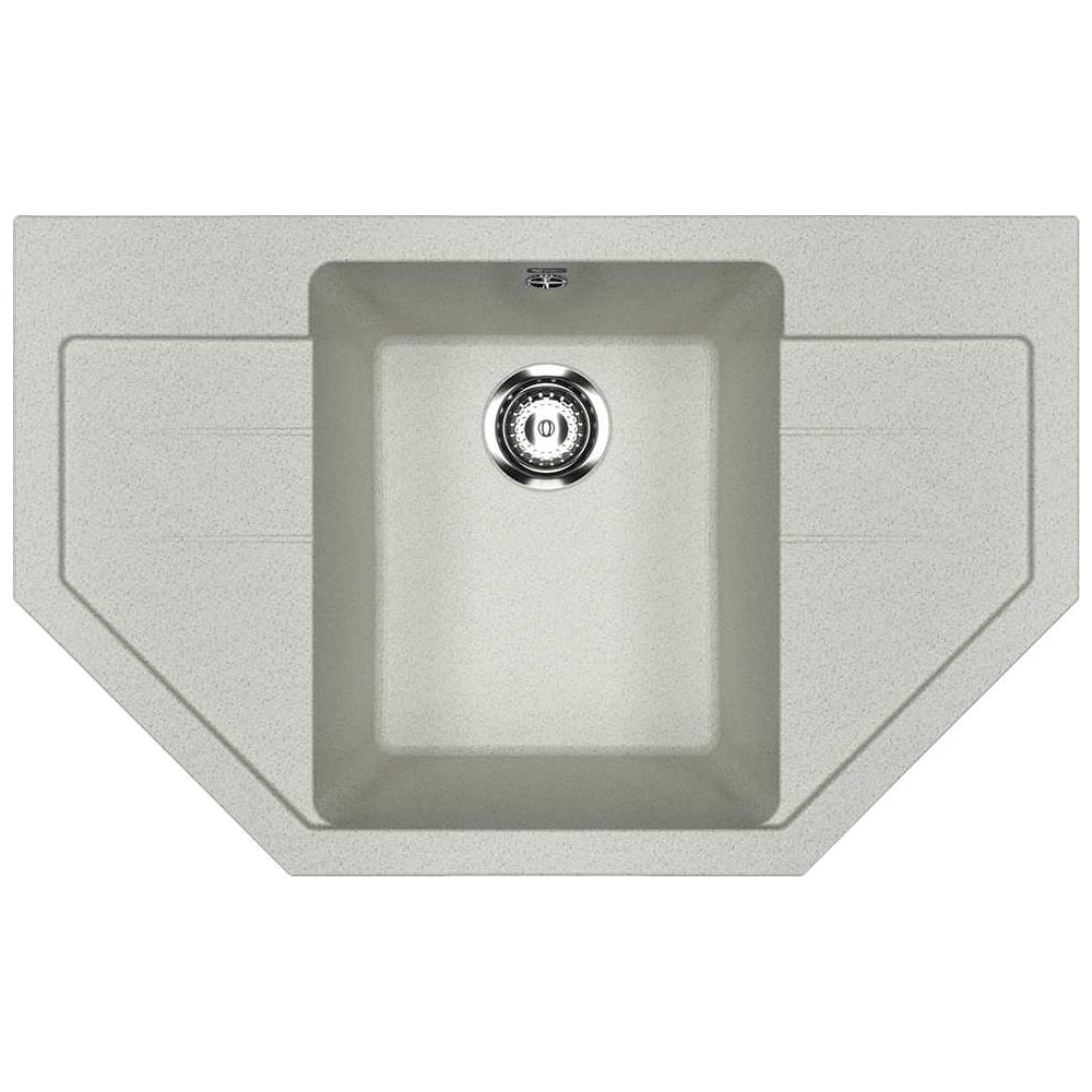 Изображение товара Кухонная мойка ULGRAN серый U-609-310 угловая врезная из искусственного мрамора