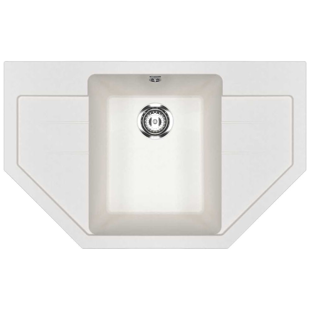 Изображение товара Кухонная мойка ULGRAN ультра-белый U-609-341 угловая из искусственного мрамора