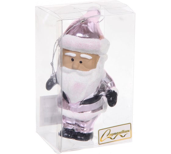 Изображение товара Елочная игрушка Серпантин Очаровательный дедушка 7x6x12 см, розовый 107-6066