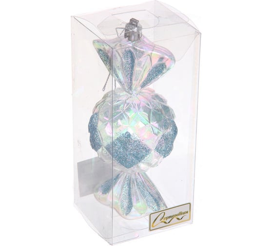 Изображение товара Елочная игрушка Серпантин Сладкая конфетка 6,3x6,3x15 см, голубой 107-5998