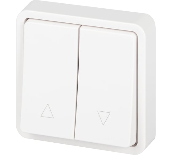 Изображение товара Переключатель ЭРА Эксперт 11-1528-01 для жалюзи кнопочный IP55, 10АХ250В, СУ, белый Б0063249