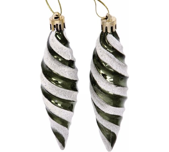 Изображение товара Елочные игрушки Серпантин Таинственное очарование Сосульки 10 см набор 2 шт, изумруд 916-898