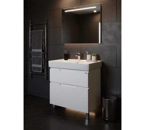 Изображение товара Тумба-умывальник AQUATON Дакота 80 белый/выб. дерево Умывальник Тигода 80 00051754 1A202901DAAY0