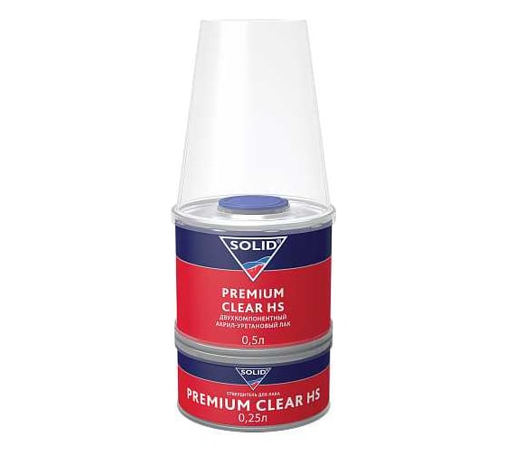 Изображение товара Лак системы HS SOLID PREMIUM CLEAR HS (500+250 мл) 2K (в комплекте с отвердителем) 322.0750