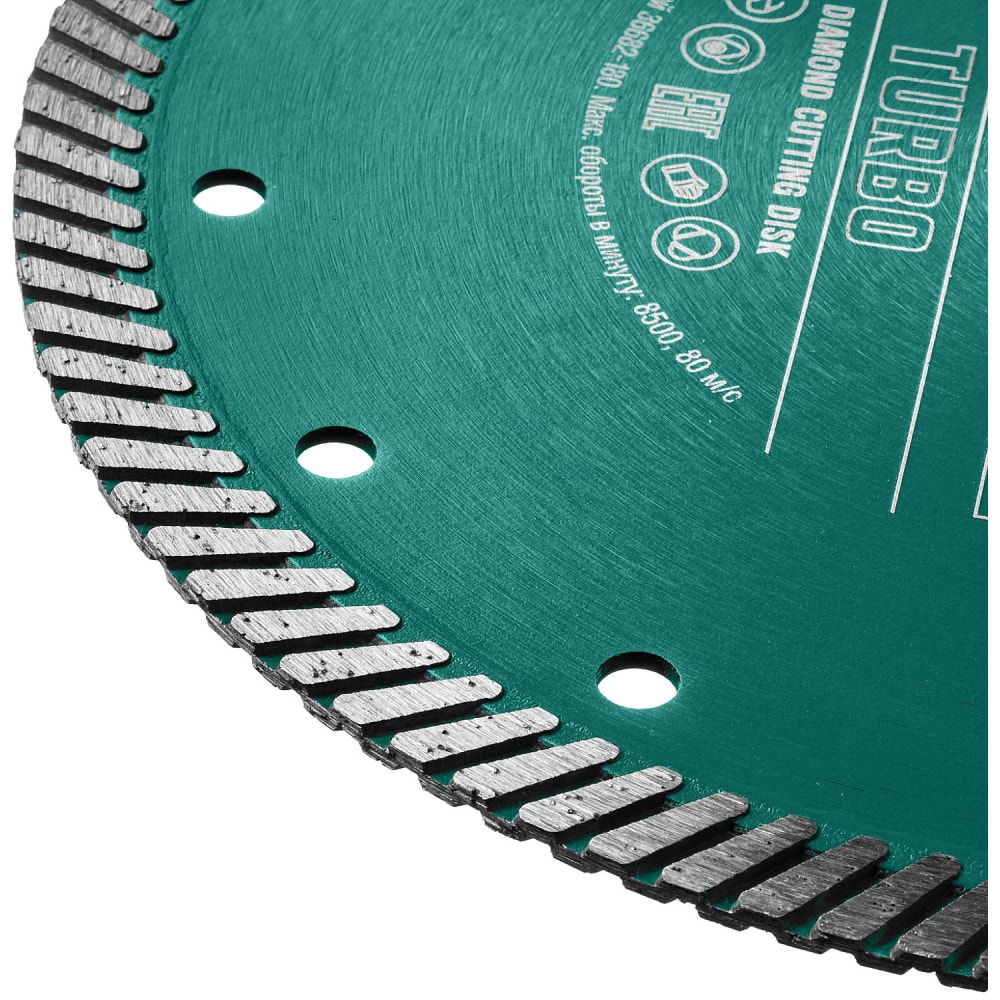 Отрезной турбо алмазный диск по бетону и кирпичу KRAFTOOL алмазный диск makita турбо эконом d 52803 по бетону мрамору 125x22 23 мм