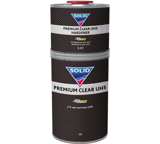 Изображение товара Лак SOLID PRO PREMIUM CLEAR UHS (1000+500мл) 2K системы UHS (в комплекте с отвердителем) 522.1500