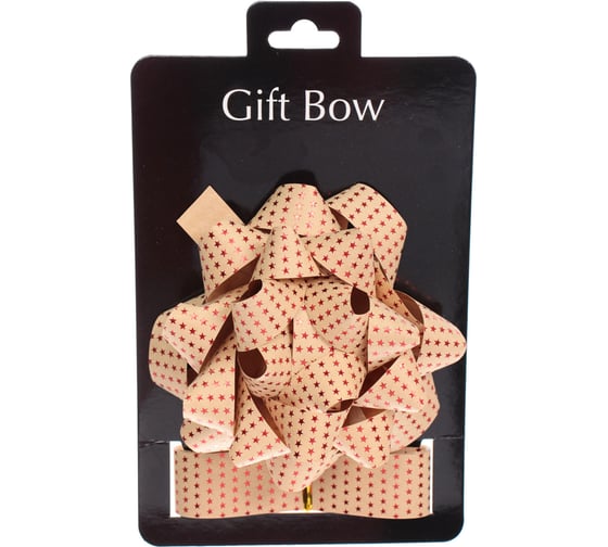 Изображение товара Набор для декорирования Серпантин "Звездное небо" бант 2см, лента 2,5см (3м), Шампань/Красный 214-229