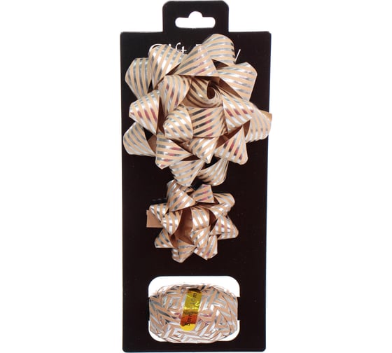 Изображение товара Набор для декорирования Серпантин "Параллели судьбы" бант 1,7см, бант 1 см, лента 5мм (10м), Серебро 214-245