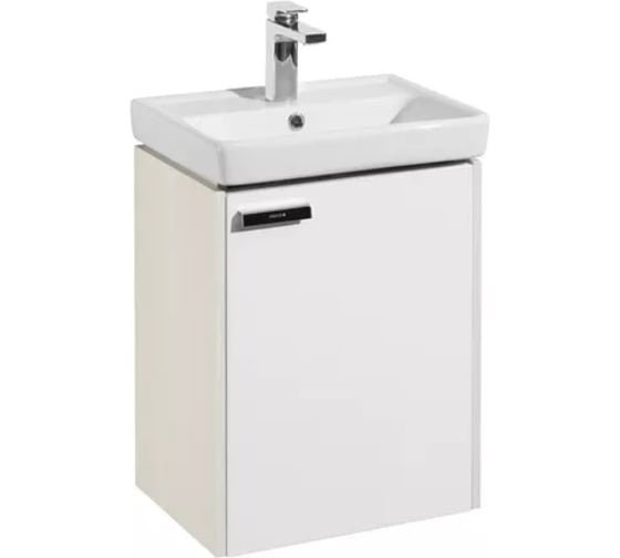 Изображение товара Тумба-умывальник AQUATON Йорк 50М Белый/Выбеленное Дерево, раковина Тигода 50 00020182