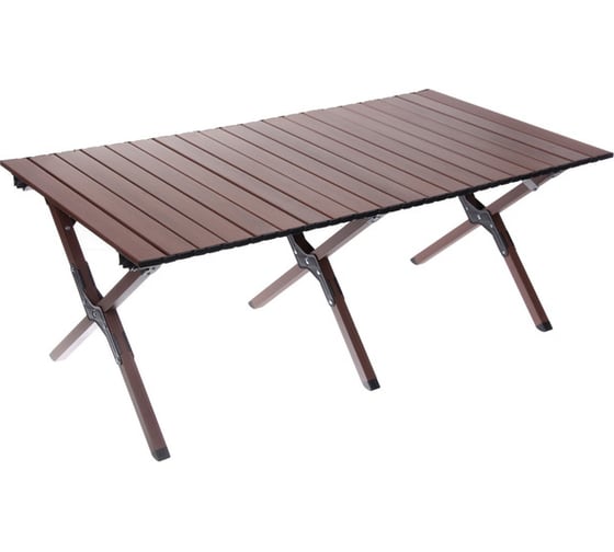 Изображение товара Стол кемпинговый складной Турист мастер DC-5003, 114х59х43 см, темное дерево, каркас алюминий 865-666