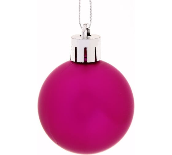Изображение товара Новогодние шары Серпантин 4 см набор 6 шт микс фактур, фуксия 196-177