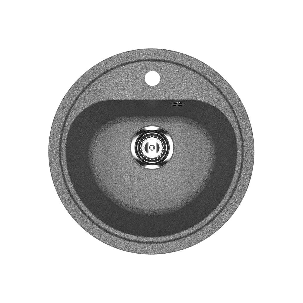 Изображение товара Кухонная мойка ULGRAN U-700-309 темно-серого цвета врезная из искусственного мрамора