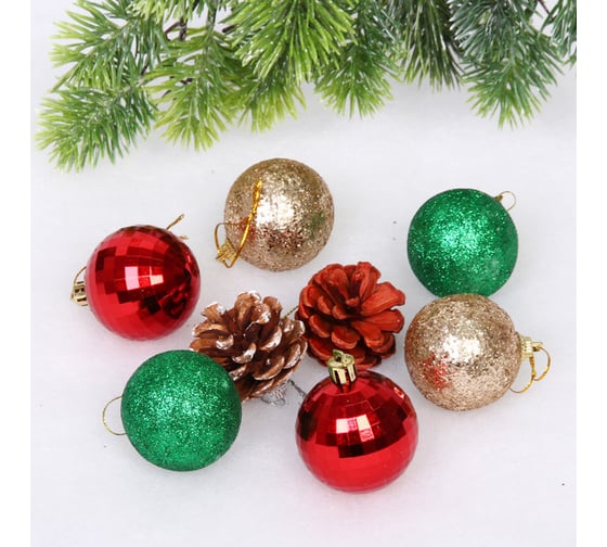 Изображение товара Набор украшений Серпантин Зимние блики 25x15x5 см 15 предметов, мультицвет 201-4104