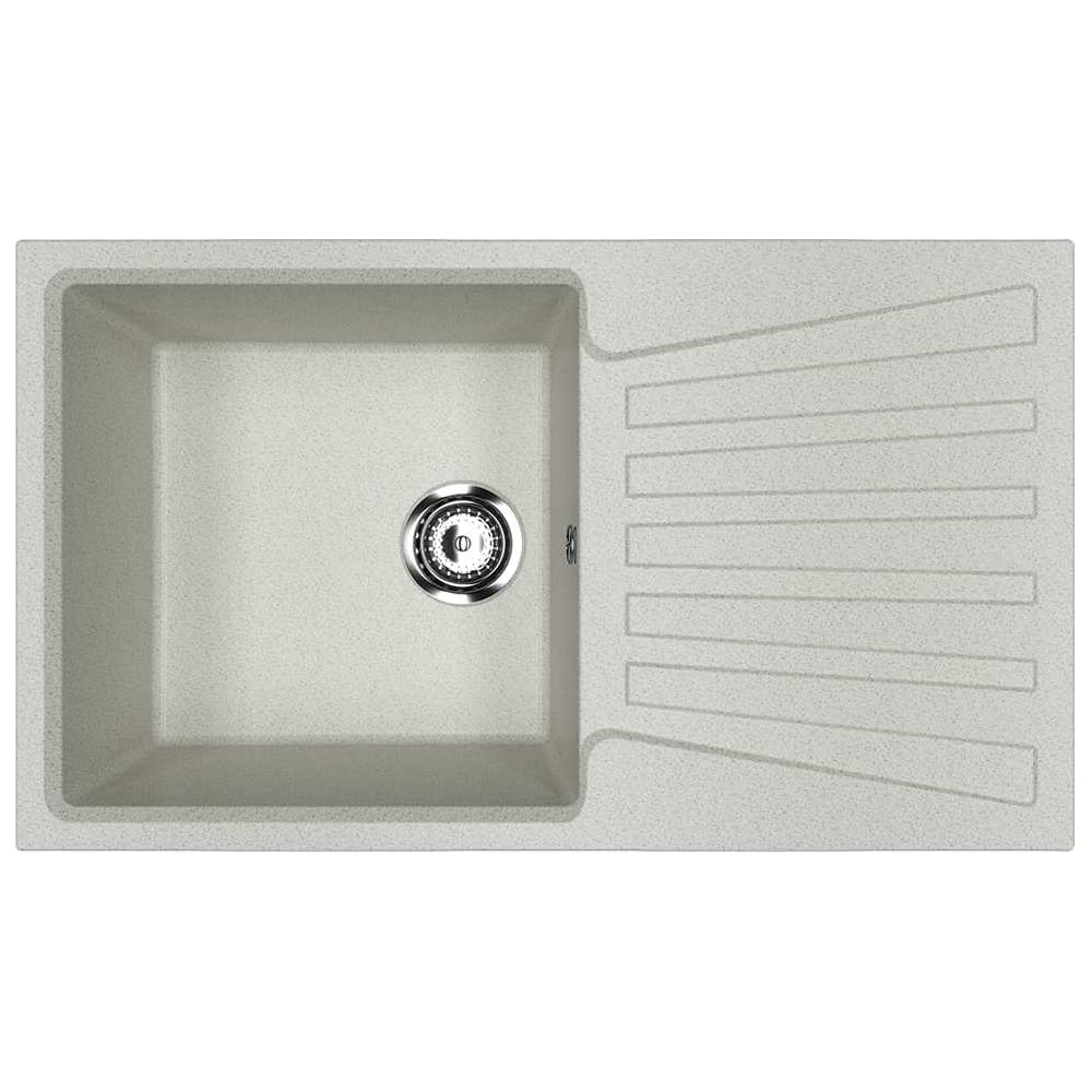 Изображение товара Кухонная мойка ULGRAN U-703-310 серый врезная из искусственного мрамора с крылом