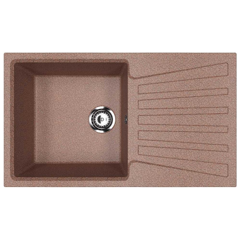 Изображение товара Кухонная мойка ULGRAN терракот U-703-307 врезная из искусственного мрамора