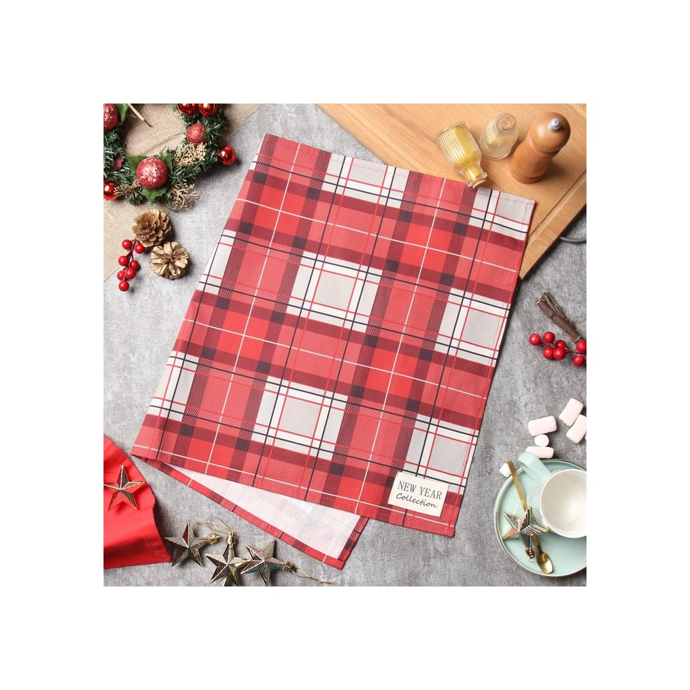 Изображение товара Полотенце Этель Уютное Рождество 40x73 см 100% хлопок саржа