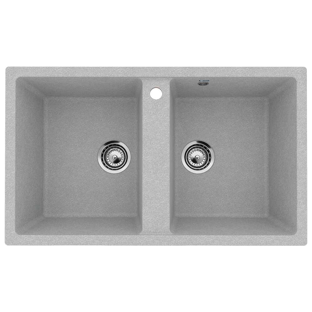 Изображение товара Кухонная мойка ULGRAN графит U-708-342 врезная матовая двухчашевая