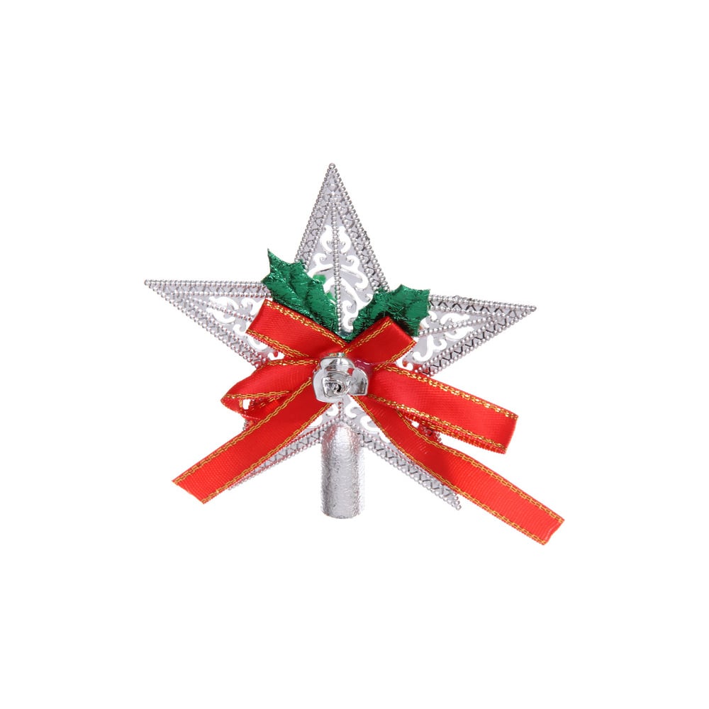 Изображение товара Верхушка на елку Серпантин Сияющая звезда 10 см, серебро 201-3501