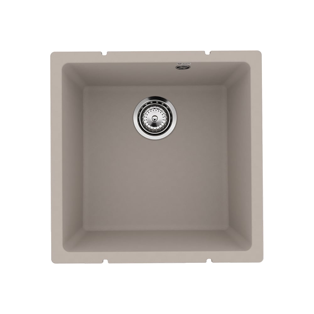 Изображение товара Кухонная мойка ULGRAN Quartz Under 400-02 квадратная 400х400 мм, матовая, подстольная, серия Under