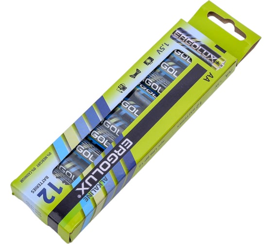 Изображение товара Батарейка Ergolux 1.5В, LR6, Alkaline, BP-12 11749