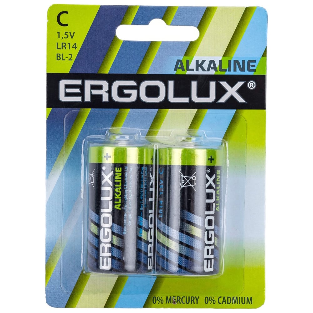 Батарейка Ergolux батарейка алкалиновая космос lr14 упаковка 2 шт