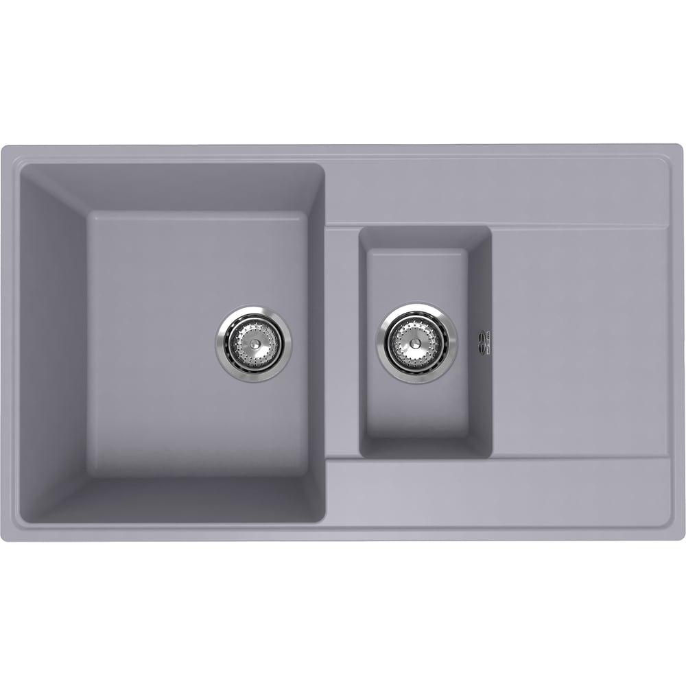 Изображение товара Кухонная мойка ULGRAN Quartz Prima бетон 860 1,5 K-05 с двумя чашами и крылом