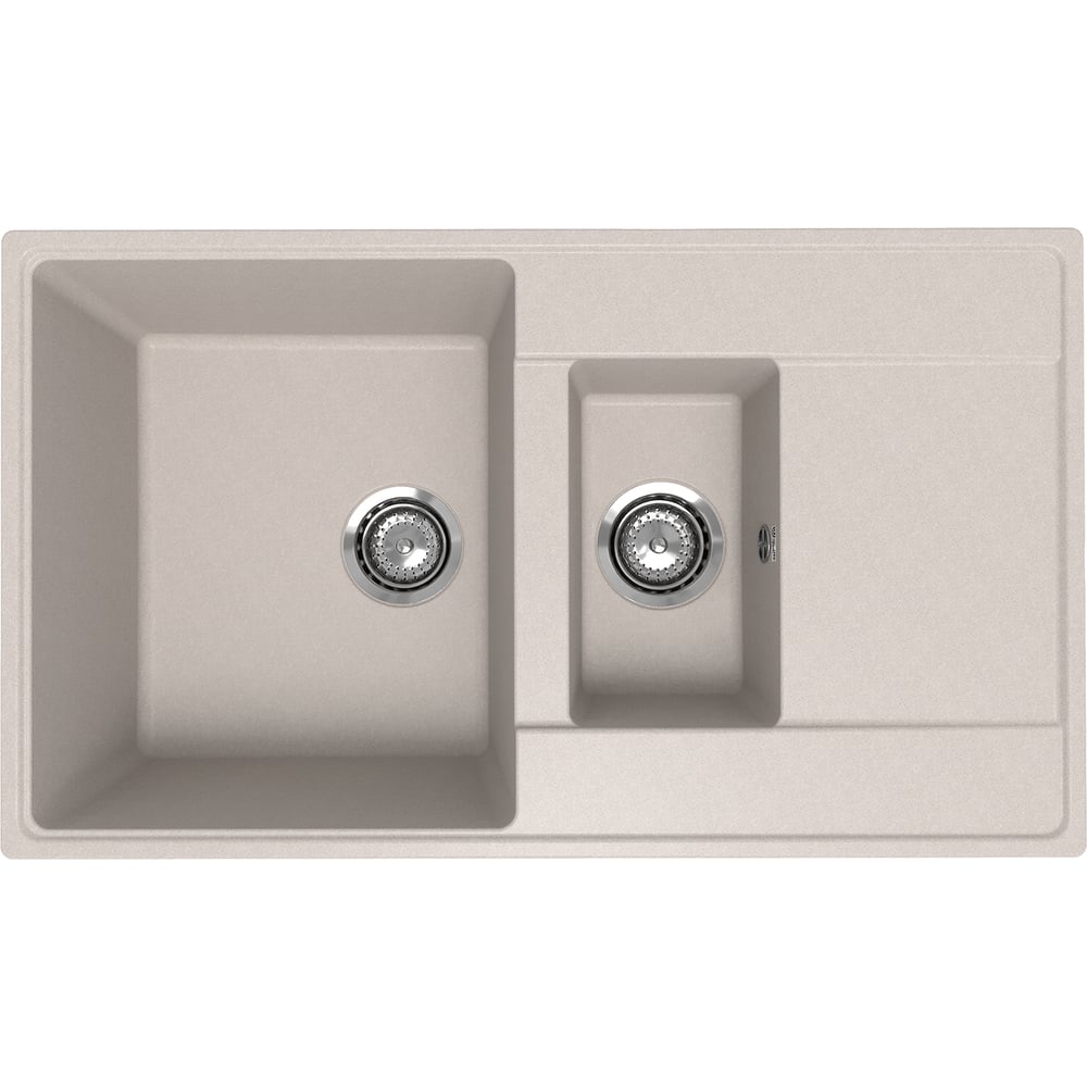 Изображение товара Кухонная мойка ULGRAN Quartz Prima песок 860 1,5 K-10 с крылом и сифоном