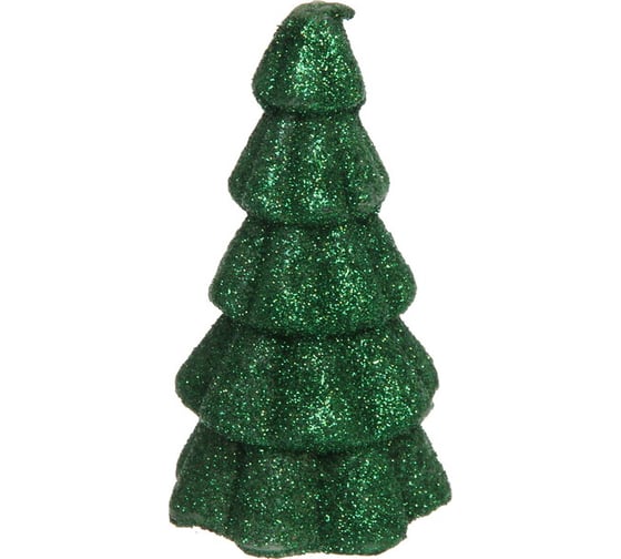 Изображение товара Свеча новогодняя Серпантин Сказочная ель 5,5x10 см, зеленый 221-051