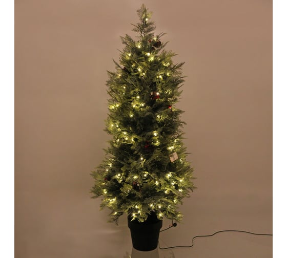 Изображение товара Елка светодиодная Серпантин "Лесная радость" 120 см (460 веток) 140 ламп LED, цвет свечения-Теплый белый 184-0016