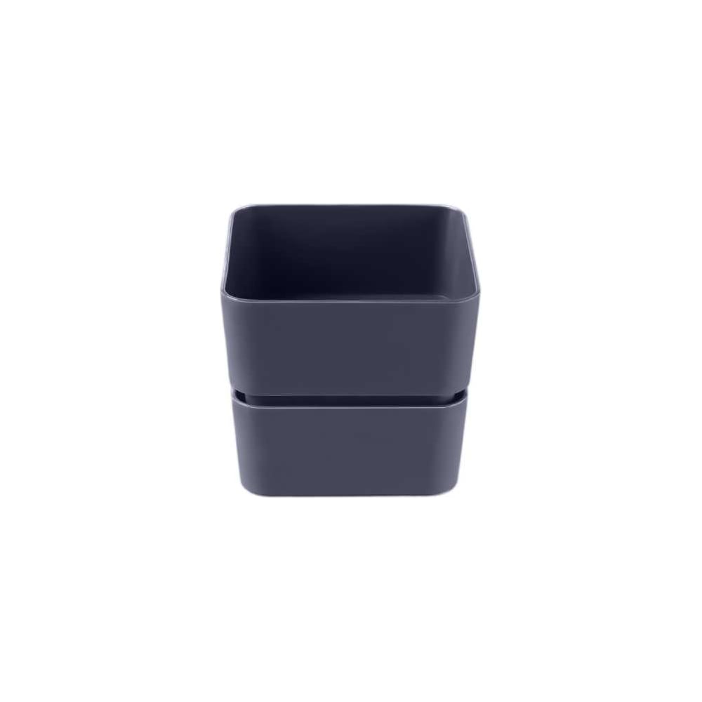 Изображение товара Кашпо бmc Фиори антрацит D96 мм H86 мм 450 мл для растений и цветов