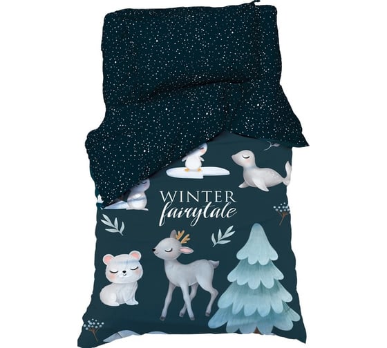 Изображение товара Комплект постельного белья Этель 1.5 спальное, Winter fairytale 143x215 см, 150x214 см, 50x70 см-1 шт, бязь, 100%хл 7655003