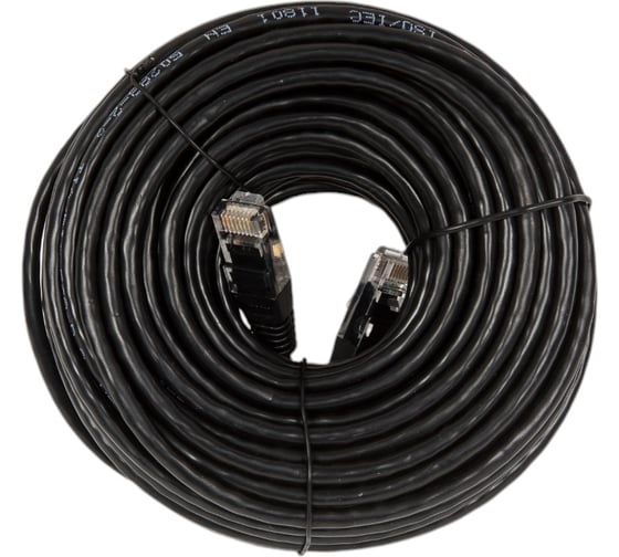 Изображение товара Патч-корд RJ45 - RJ45, 4 пары, UTP, категория 5е, 15 м, черный, TWT-45-45-15-BK