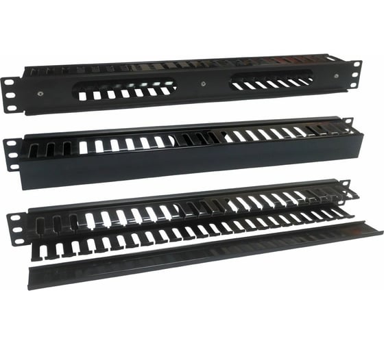 Изображение товара Кабельный органайзер 19 на 24 порта пластиковый, c крышкой, 1U TWT-ORG1U/24-CVP